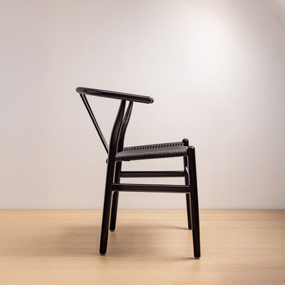 SILLA WISHBONE LUXURY BLACK