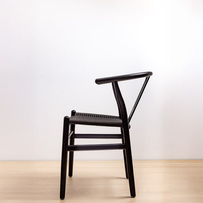 SILLA WISHBONE LUXURY BLACK