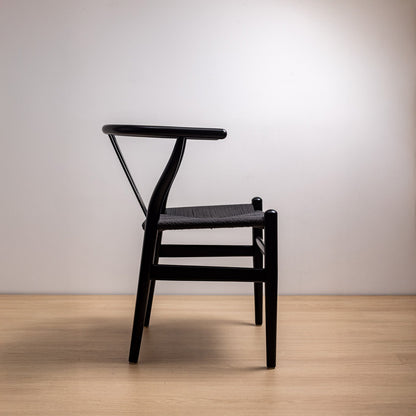 Silla Wishbone Negra Black