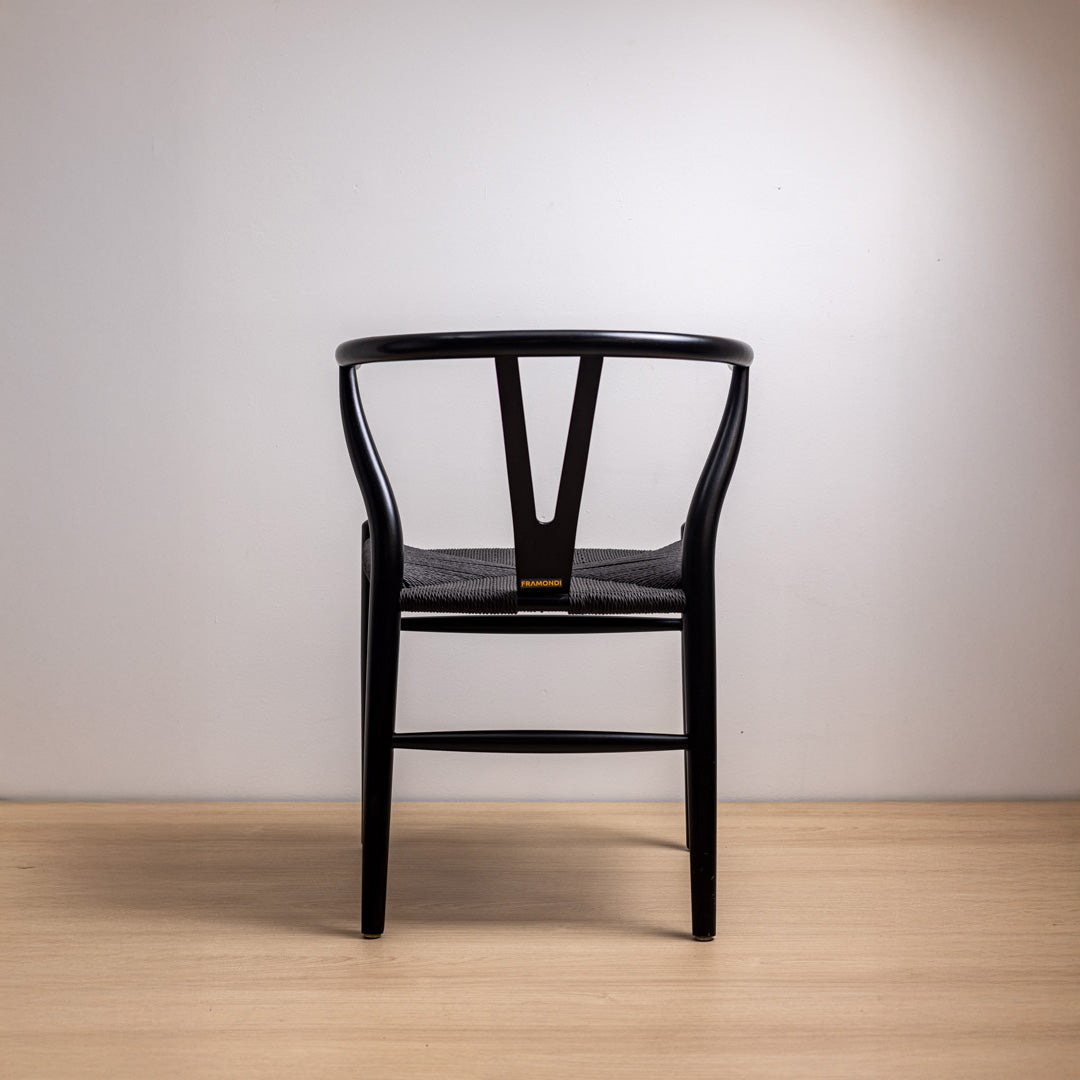 Silla Wishbone Negra Black