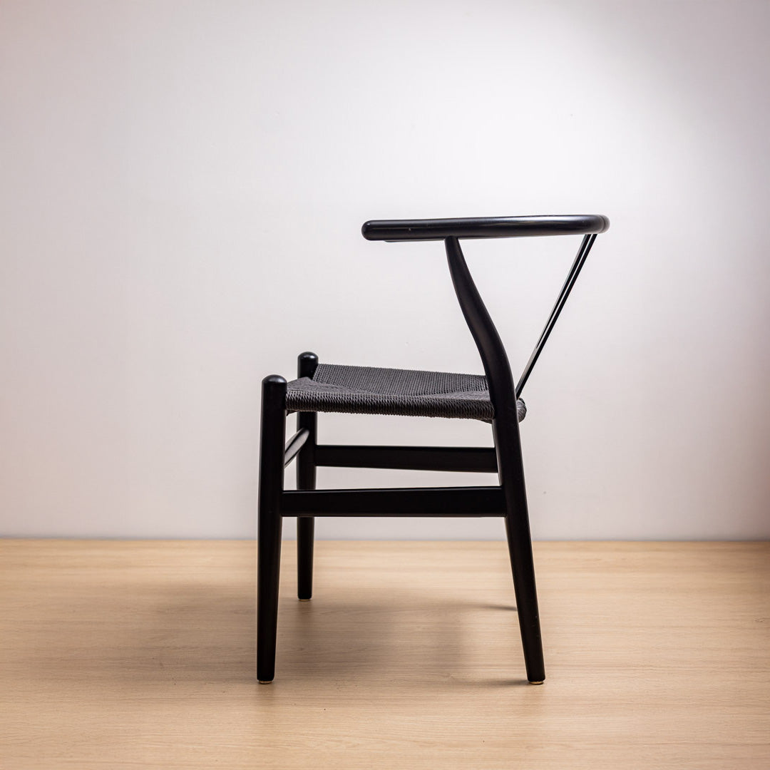 Silla Wishbone Negra Black