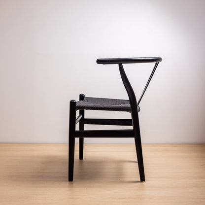 Silla Wishbone Negra Black