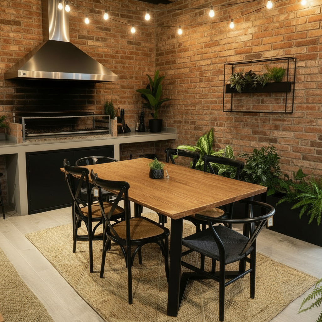 Mesa Filippa Roble 6P 160X100 Cm Mesa