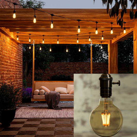 Guirnalda Led 10 metros - 10 ampolletas G80 Edison