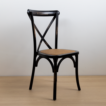 SILLA CROSSBACK NEGRA VINTAGE