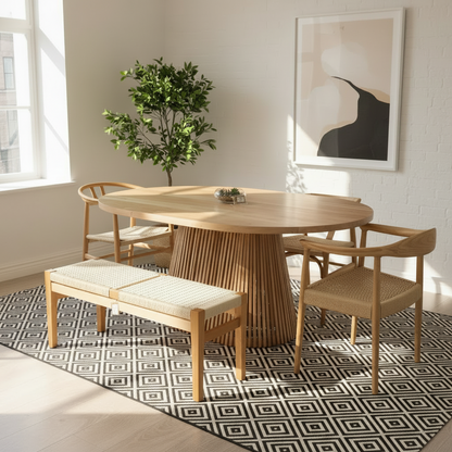 Mesa Martina Ovalada Lenga 170X110 Cm Mesa