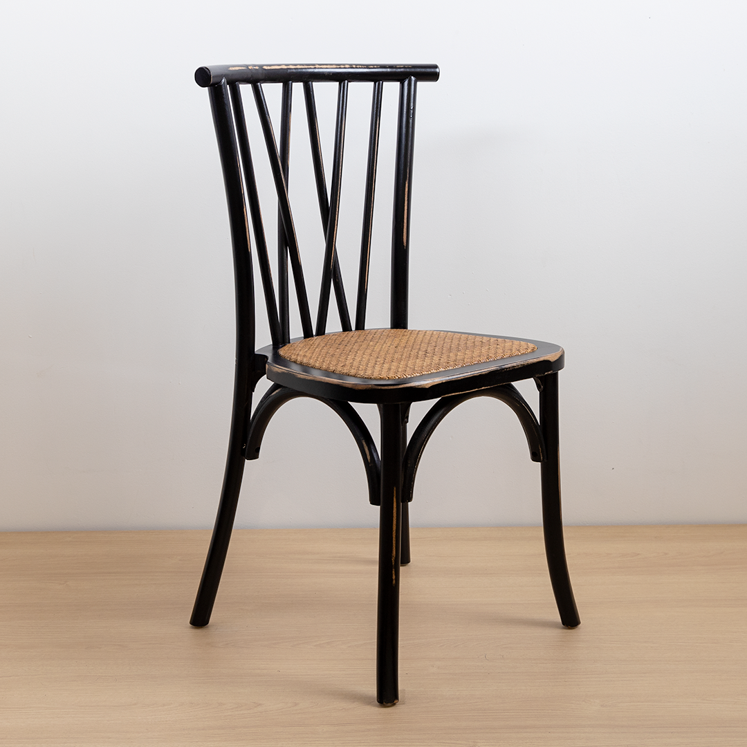 SILLA CROSSWOOD NEGRA VINTAGE