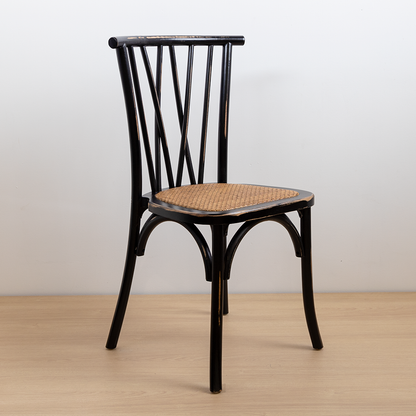 SILLA CROSSWOOD NEGRA VINTAGE