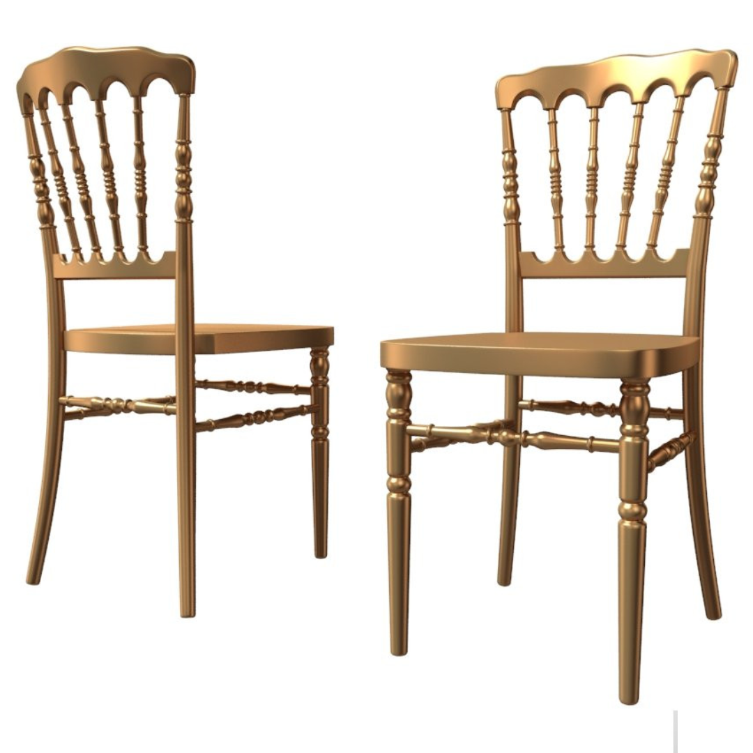 Silla Napoleon Resina Gold