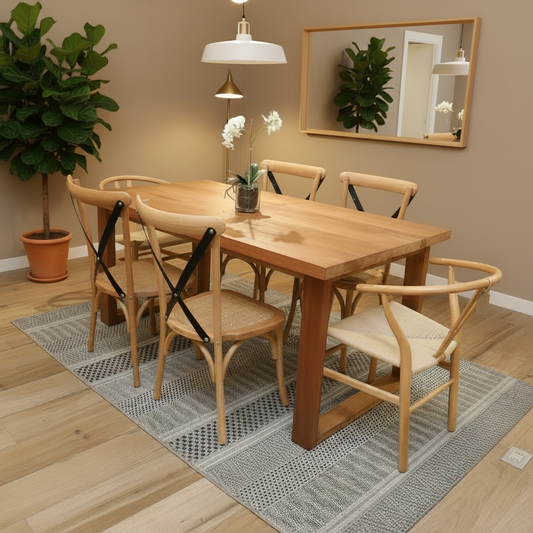Mesa Eva Roble 6P 160X100 Cm Mesa