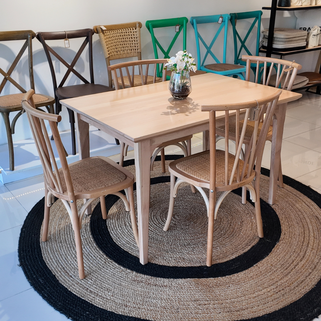 COMEDOR ANTONELLA 120x80cm + 4 SILLAS CROSSWOOD