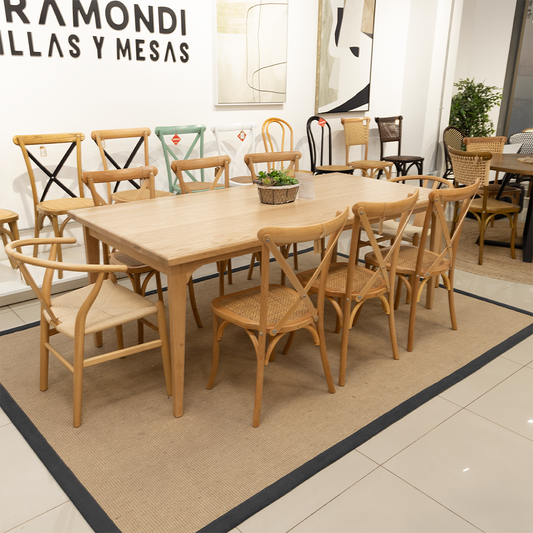 MESA ANTONELLA ROBLE AMERICANO 200x100cm