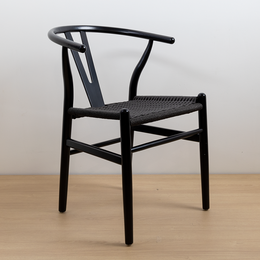 SILLA WISHBONE LUXURY BLACK