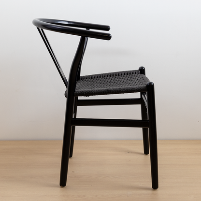 SILLA WISHBONE LUXURY BLACK