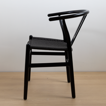 SILLA WISHBONE LUXURY BLACK