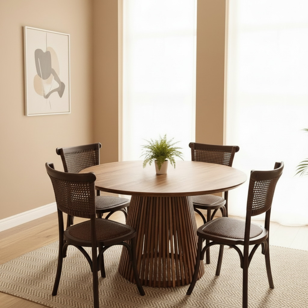 Comedor Martina Encina 120Cm + 4 Sillas Sienna Mesa