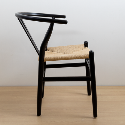 SILLA WISHBONE NEGRA VINTAGE