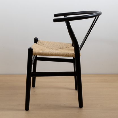 SILLA WISHBONE NEGRA VINTAGE