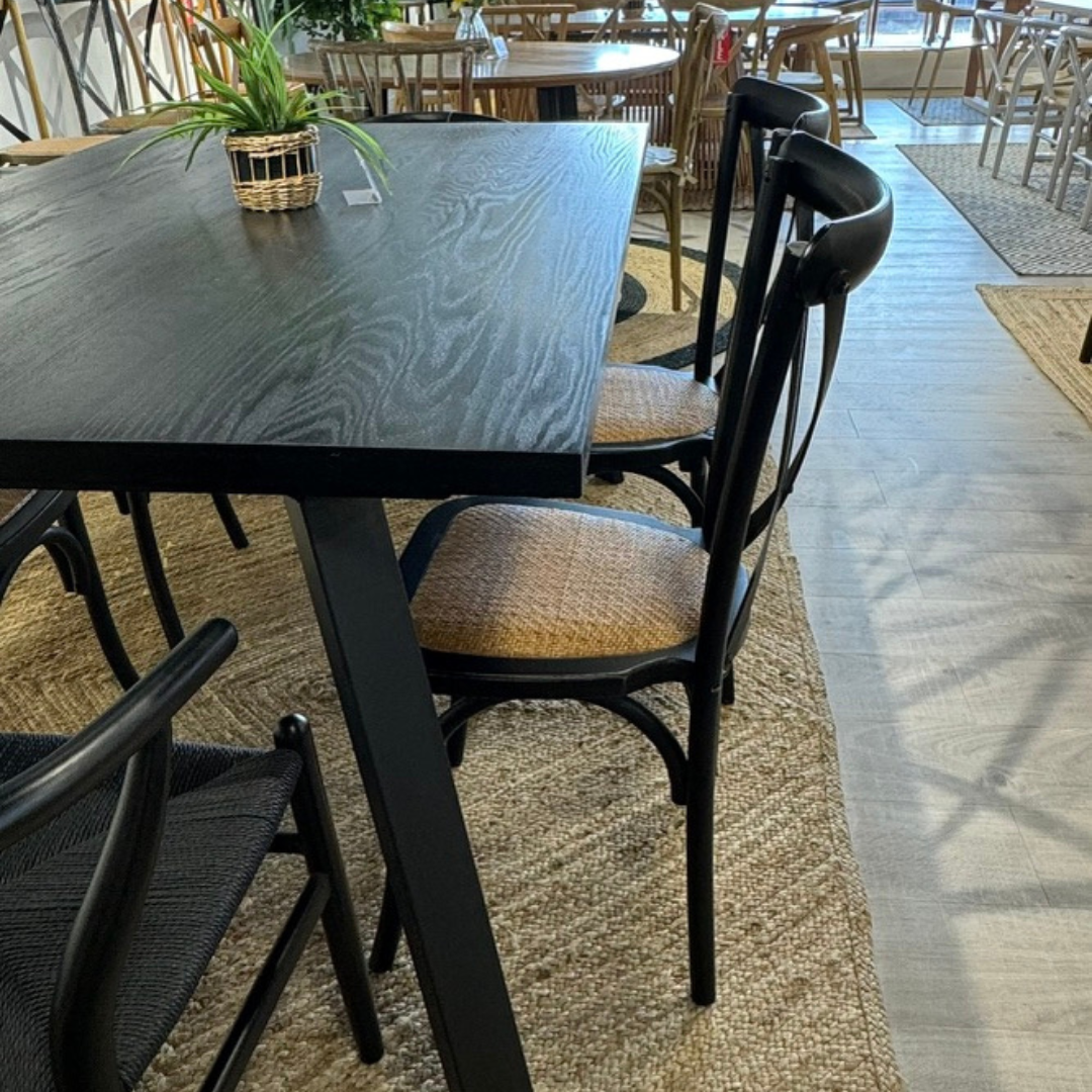 Mesa Josefa Roble Americano 160X100Cm Black Mesa