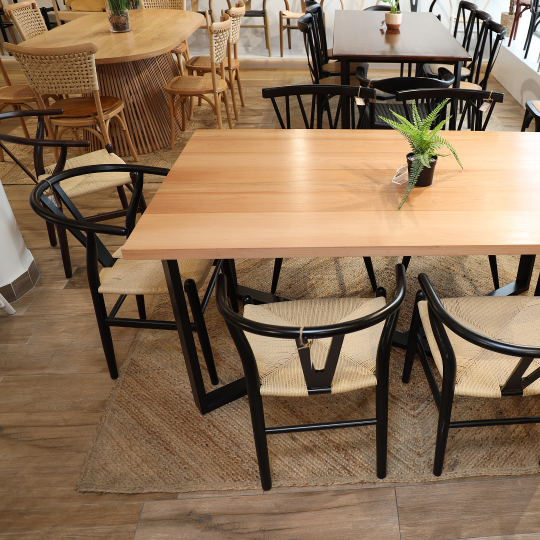 Comedor Luciana Roble Nuevo 160X100 + 6 Sillas Mesa