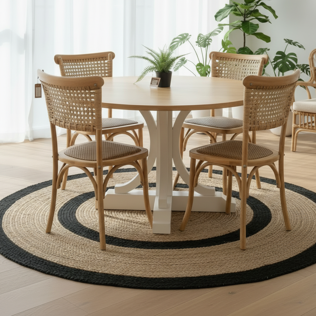 Comedor Isabella Haya Natural + 2 Lorenza Sienna Mesa