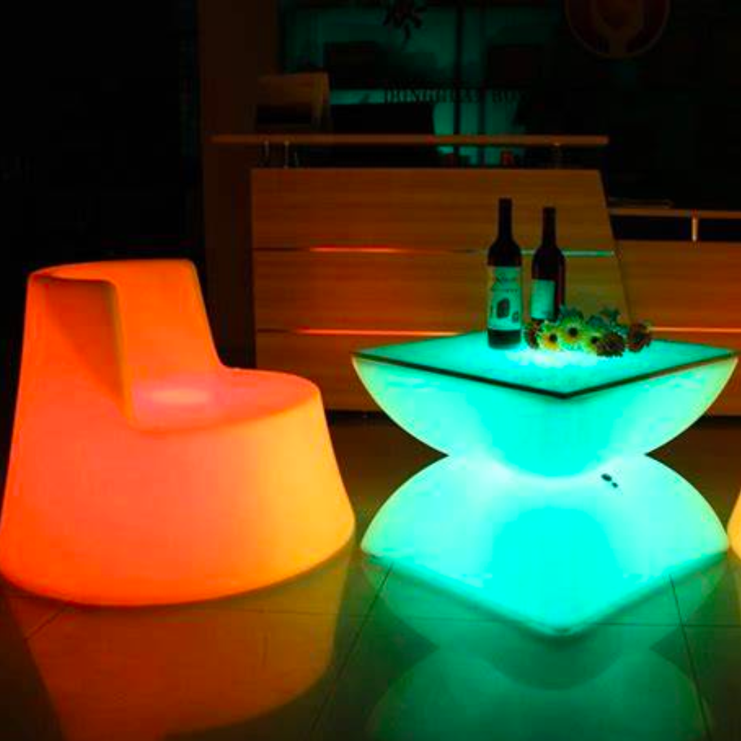 Mesa Led Mini 60X60X50Cm Mueble Led