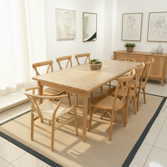 MESA ANTONELLA ROBLE AMERICANO 200x100cm