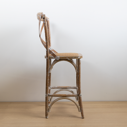 TABURETE CROSSBACK ROBLE ALBAYALDE