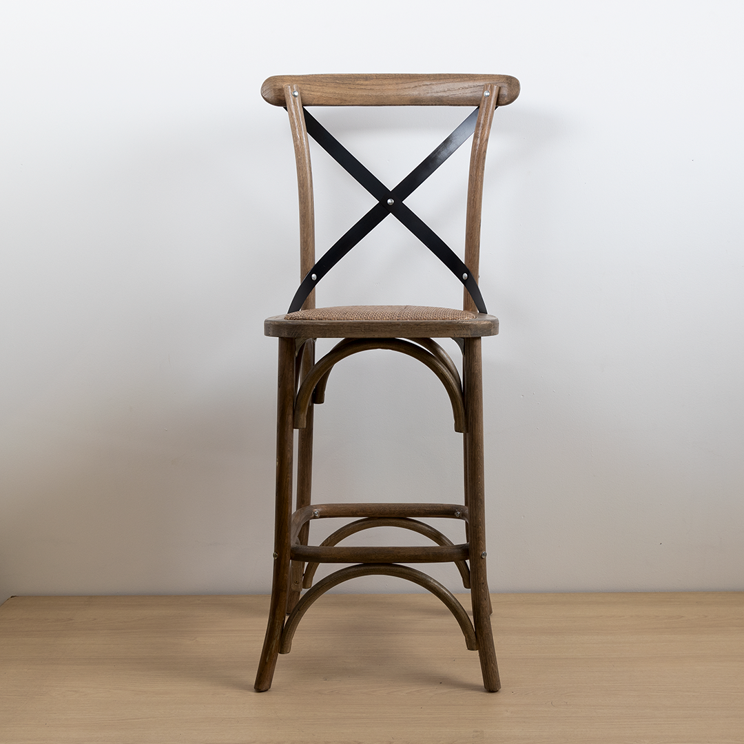 TABURETE CROSSBACK ROBLE