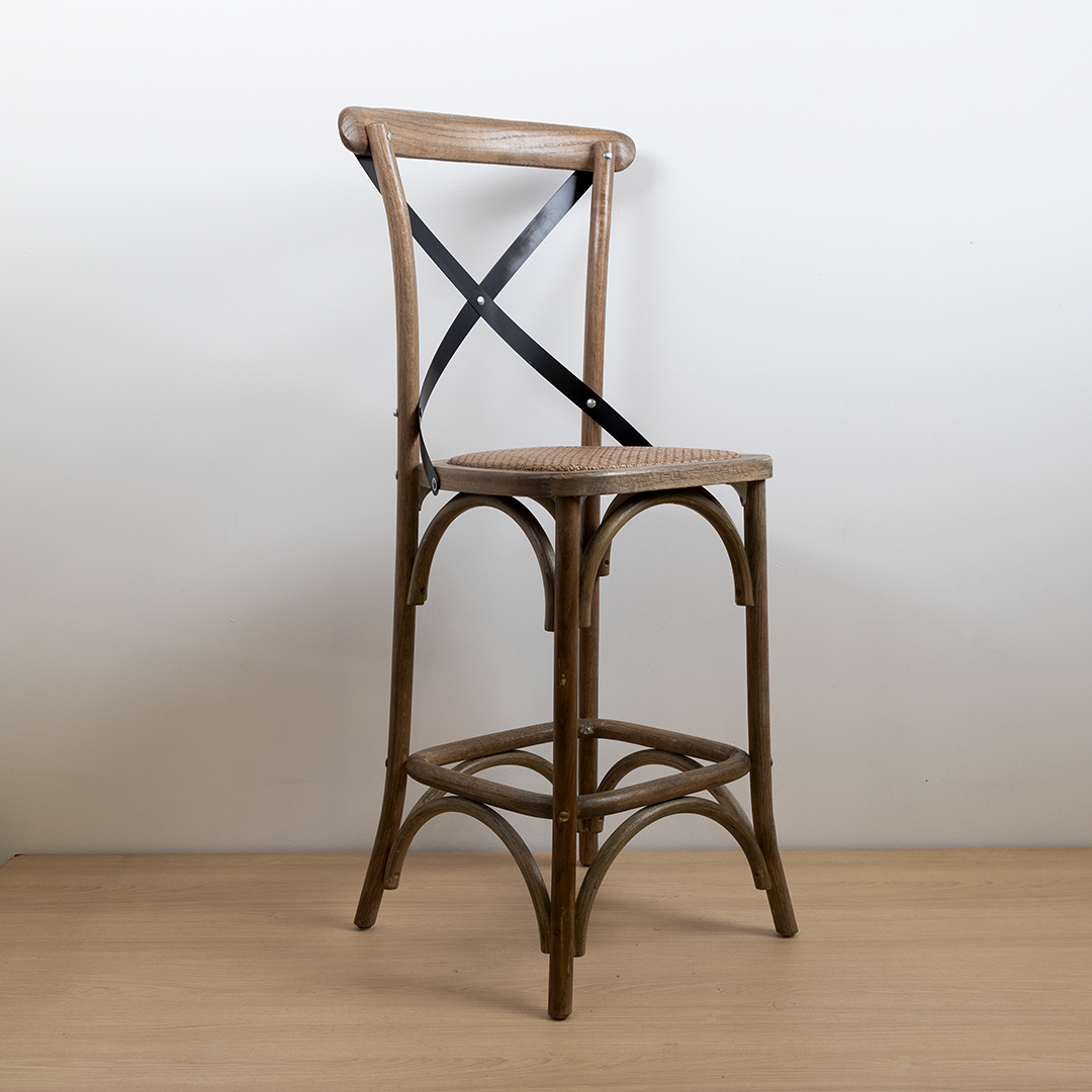 TABURETE CROSSBACK ROBLE