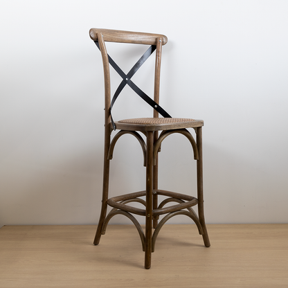 TABURETE CROSSBACK ROBLE