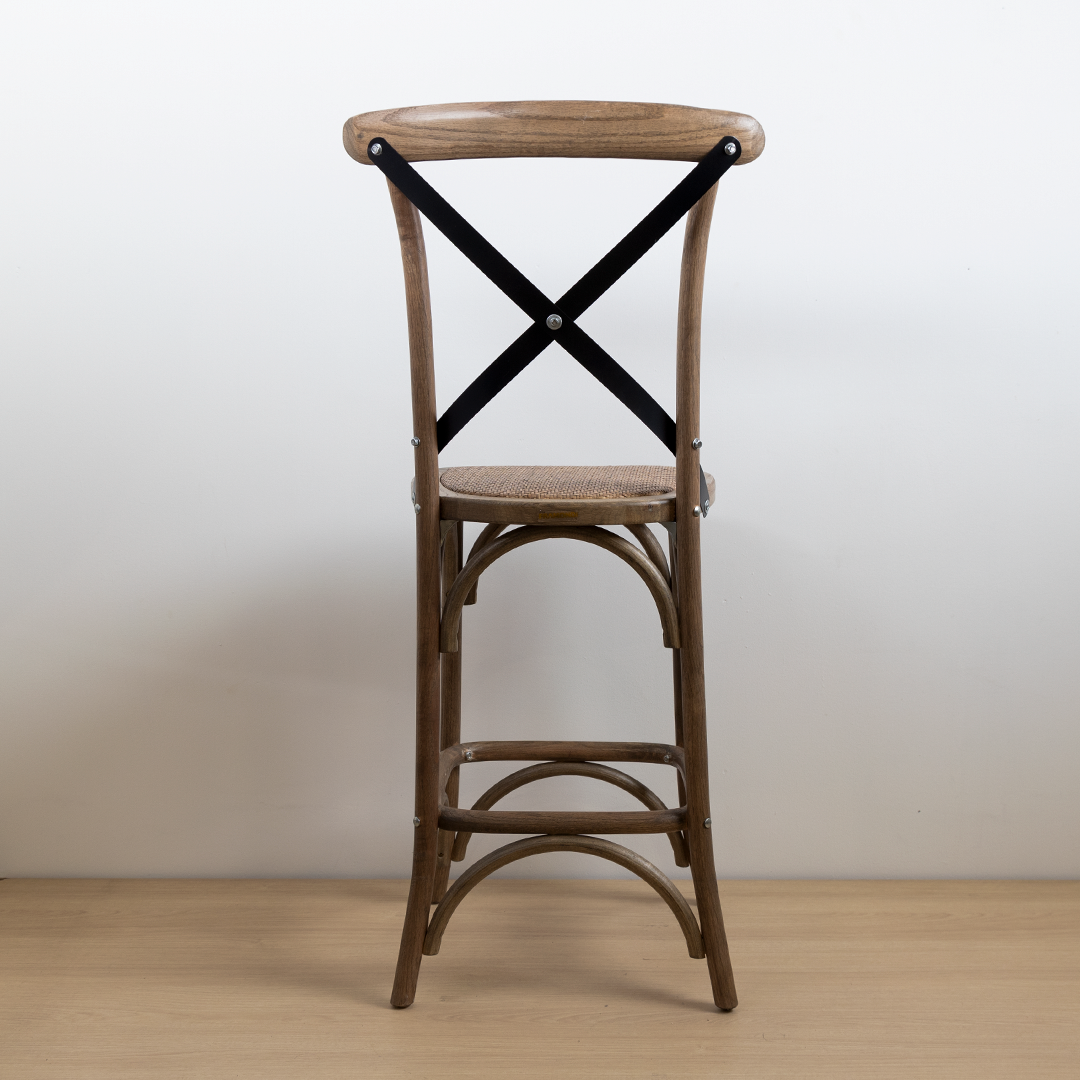 TABURETE CROSSBACK ROBLE