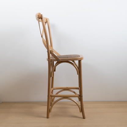 TABURETE CROSSBACK NATURAL