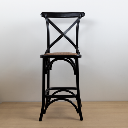 TABURETE CROSSBACK NEGRO