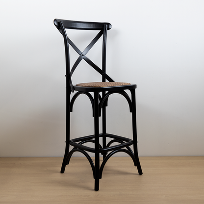 TABURETE CROSSBACK NEGRO