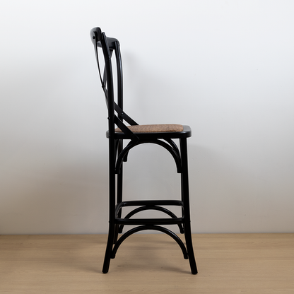 TABURETE CROSSBACK NEGRO