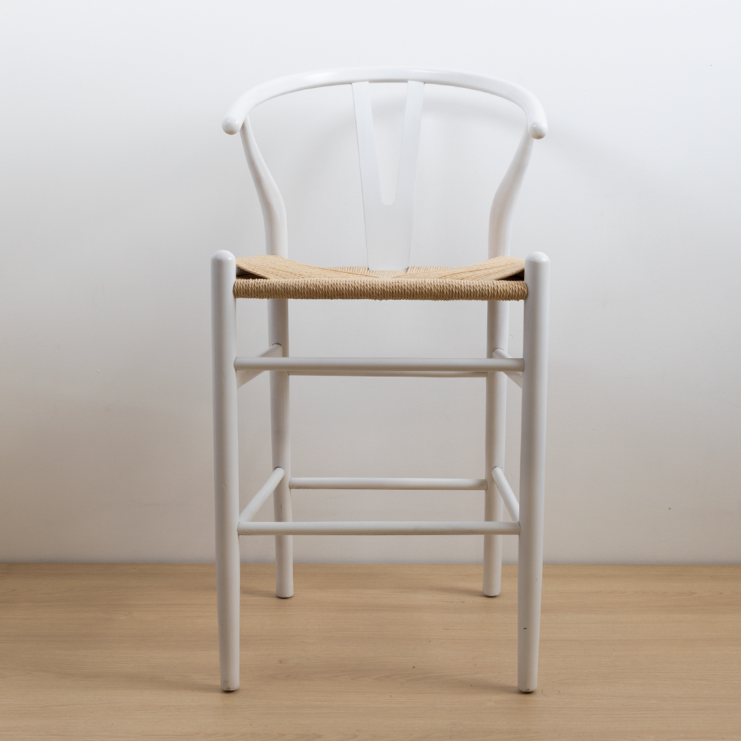 TABURETE WISHBONE BLANCO