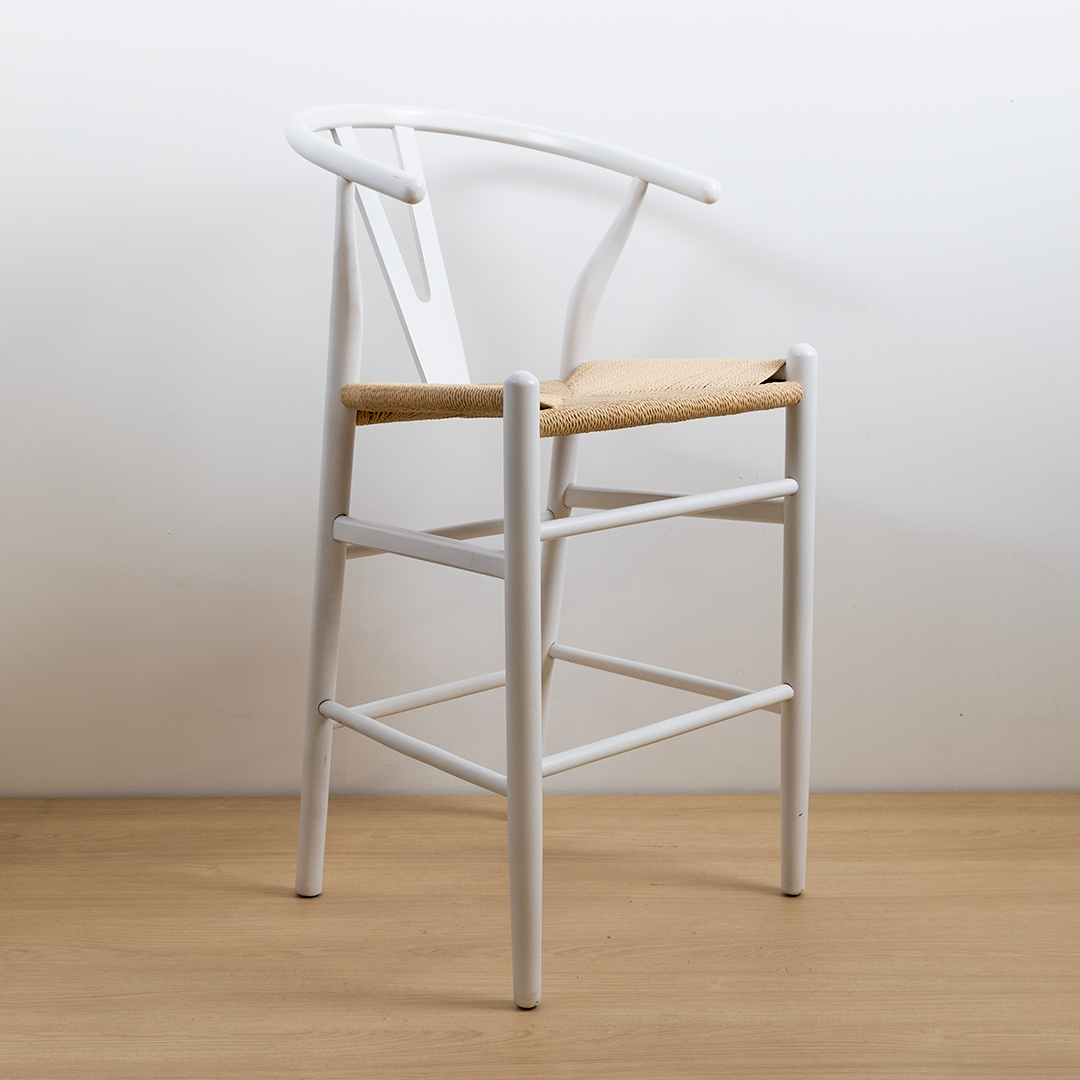 TABURETE WISHBONE BLANCO