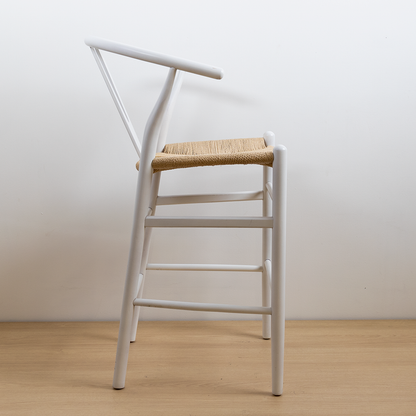 TABURETE WISHBONE BLANCO