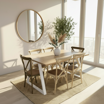 Mesa Genova Albayalde 6P 160X100Cm Mesa