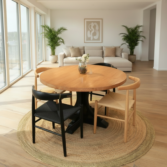 Comedor Isabella Natural + 4 Sillas Elbow Mesa