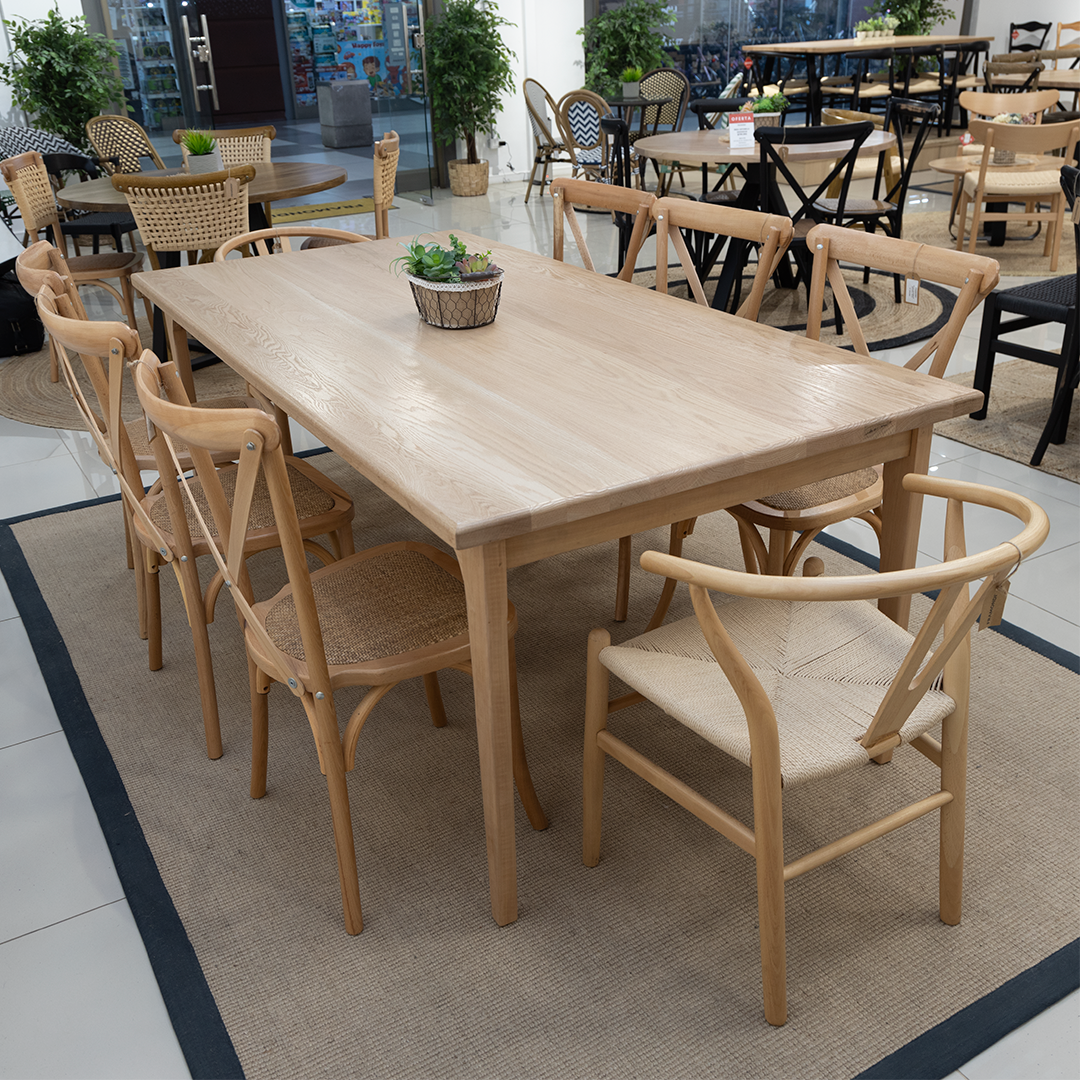 MESA ANTONELLA ROBLE AMERICANO 200x100cm