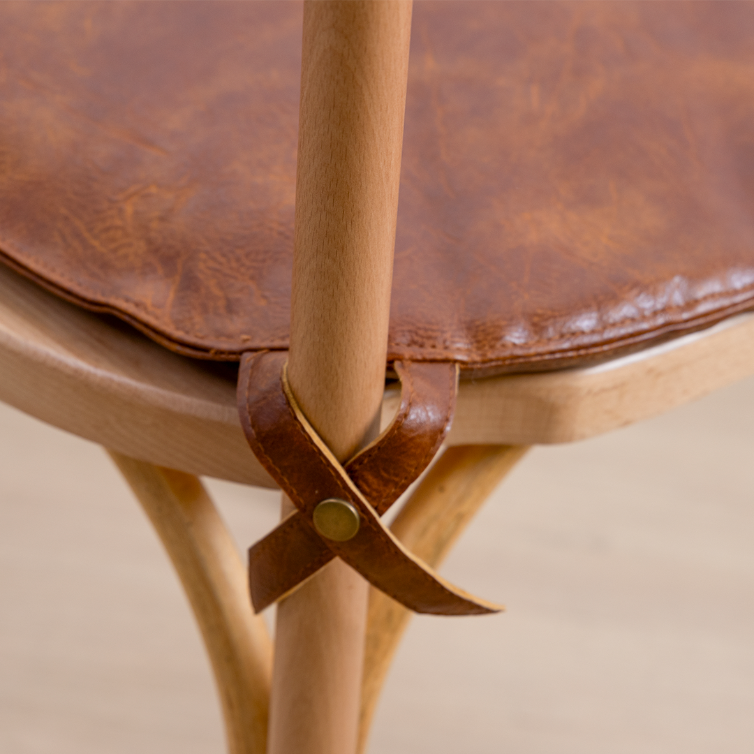 COJÍN CUERO AMBAR CROSSBACK