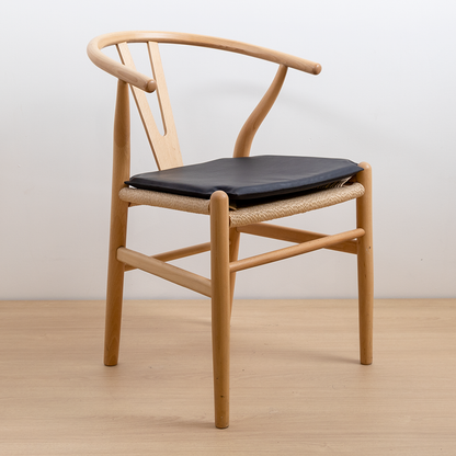 COJIN ECO CUERO WISHBONE NEGRO