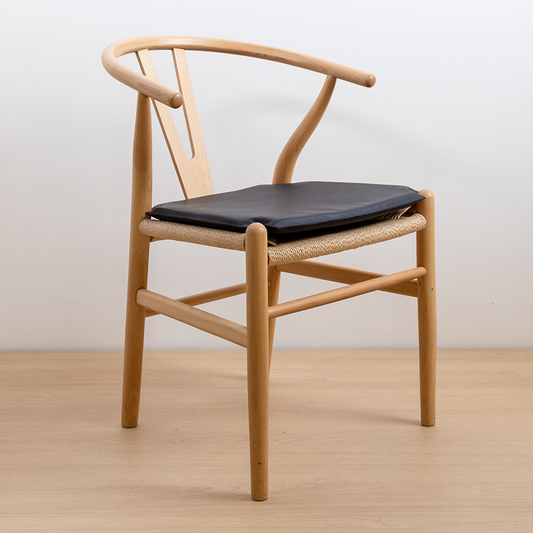 COJIN ECO CUERO WISHBONE NEGRO