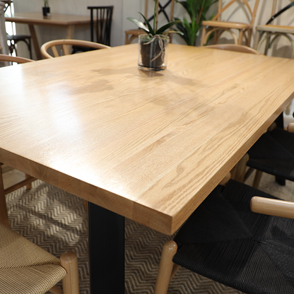 Mesa Josefa Roble Americano 160X100Cm Albayalde Black Mesa