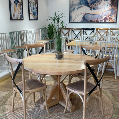 Comedor Romana Natural + 4 Sillas Alonsa Mesa
