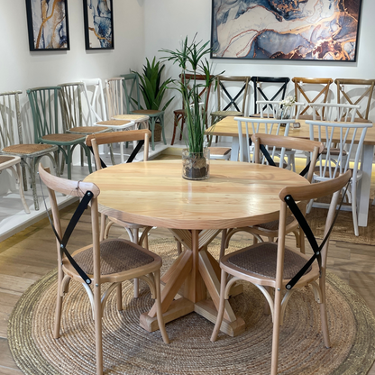 Comedor Romana Natural + 4 Sillas Alonsa Mesa