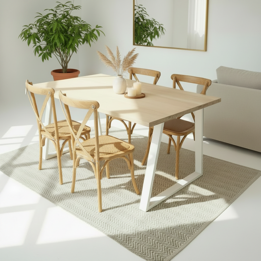 Mesa Genova Albayalde 6P 160X100Cm Mesa