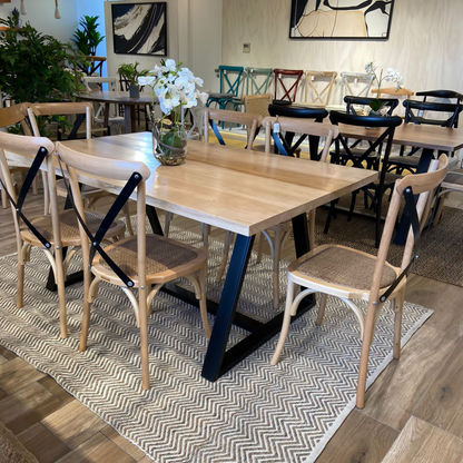 COMEDOR VERONA LENGA 6P  + 6 SILLAS ALONSA